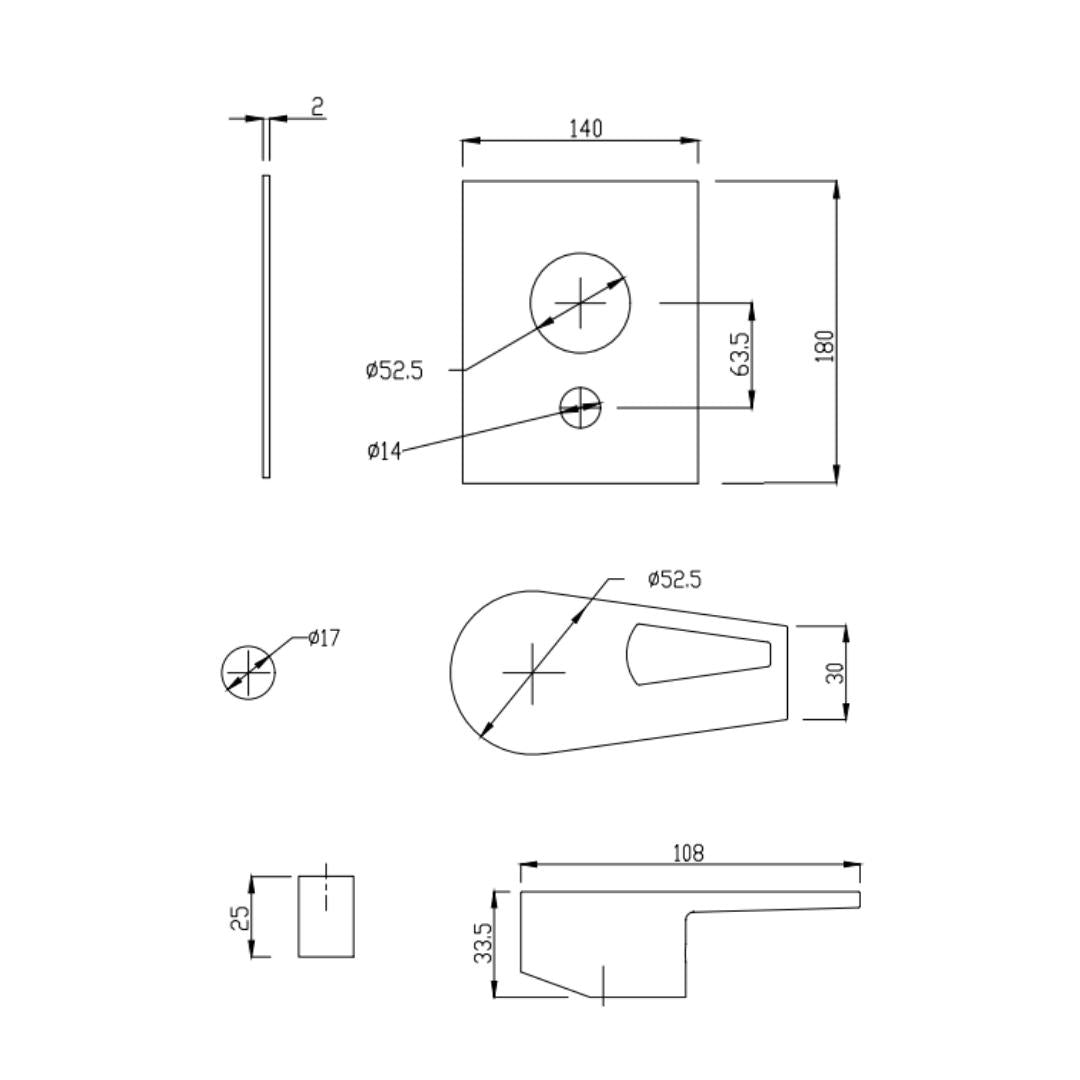 Hindware 2 Way Diverter Amazon F320014 - Chrome Finish