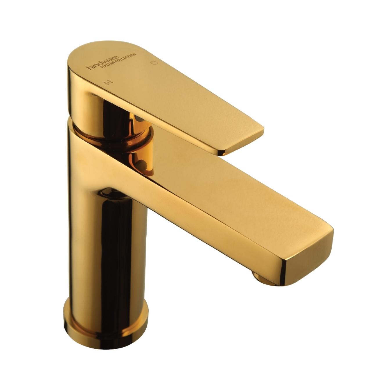 Hindware Table Mounted Regular Basin Mixer Edge F360011PGD - Gold
