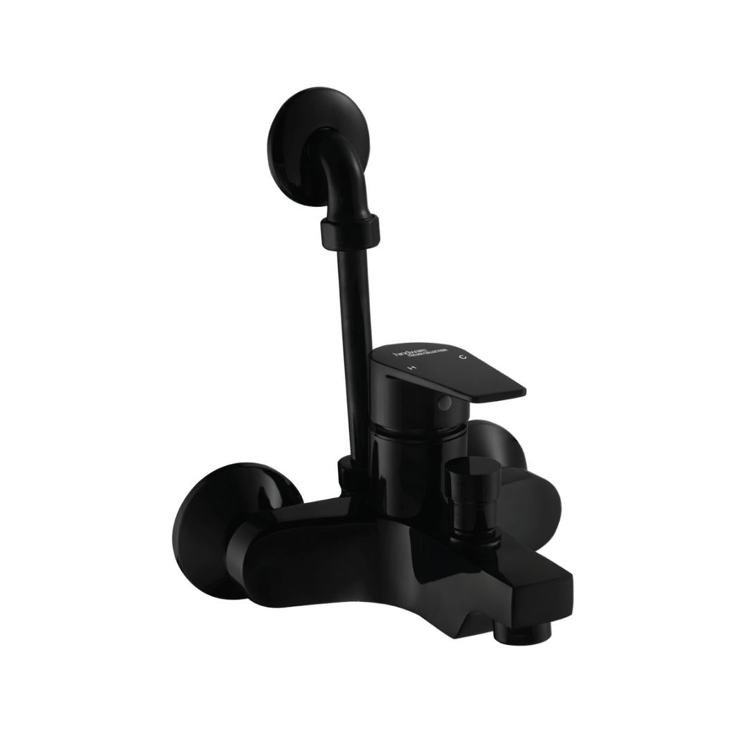 Hindware 2 Way Wall Mixer Element F360019GRT - Chrome Black Finish