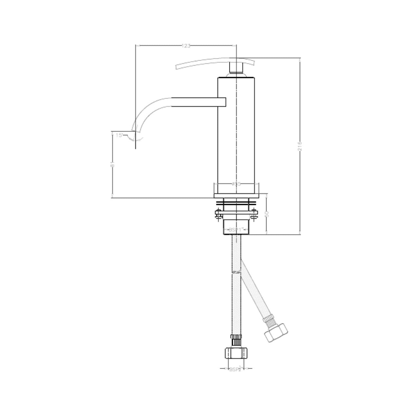 Hindware Table Mounted Regular Basin Mixer Monroe F460009 - Chrome