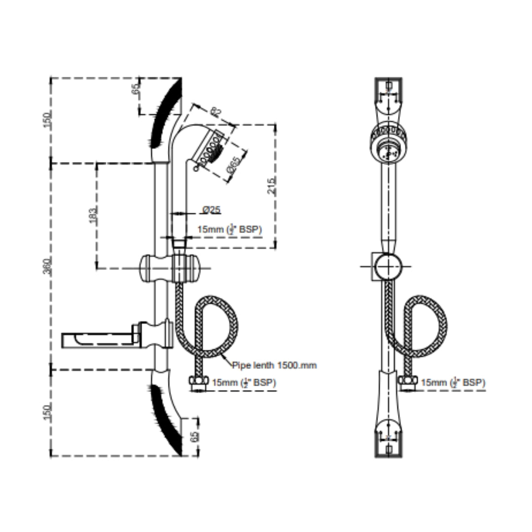 Cera Multi Flow Hand Shower F7030451 - Chrome