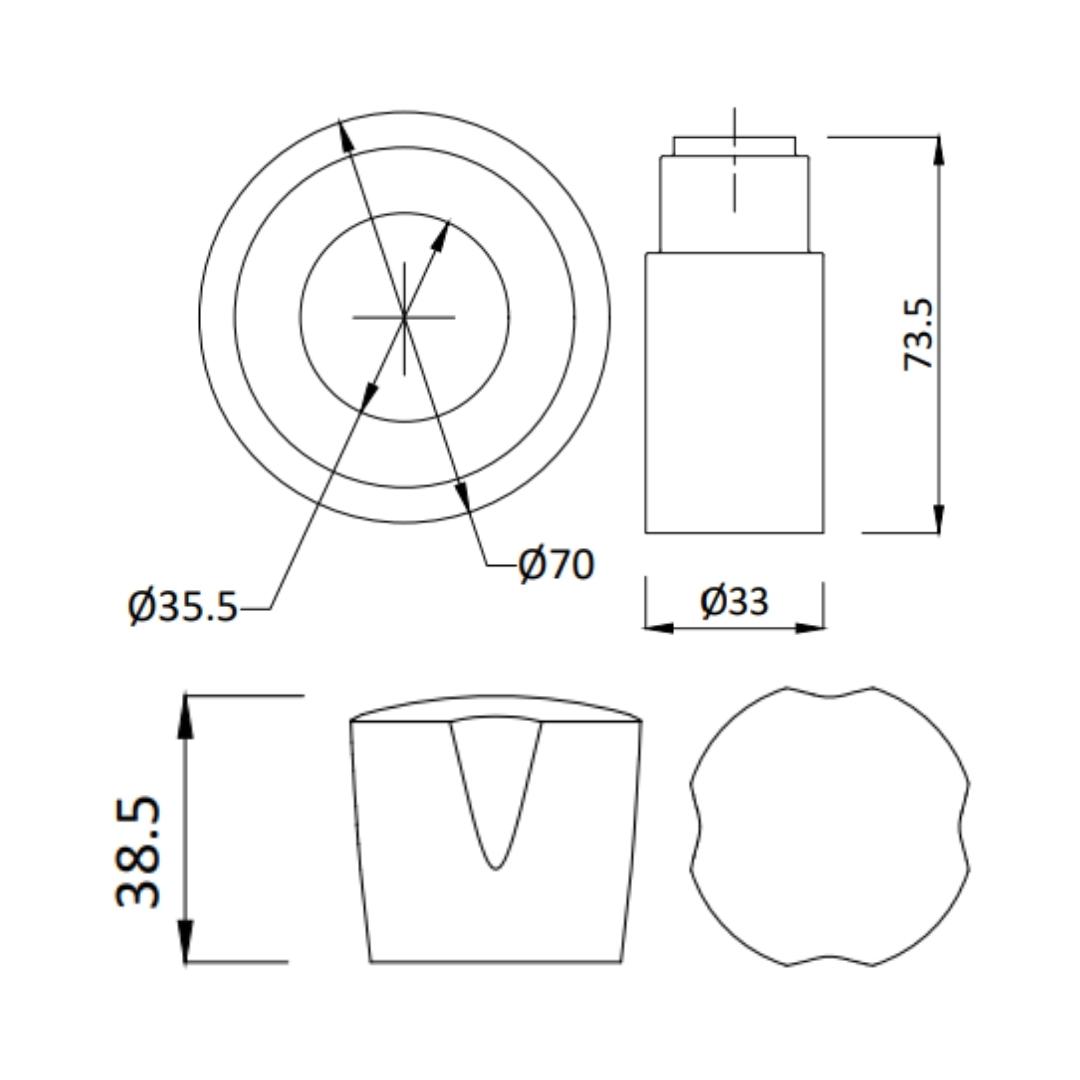 Hindware Basin Area Stop Valve Contessa Neo F730013 - Chrome