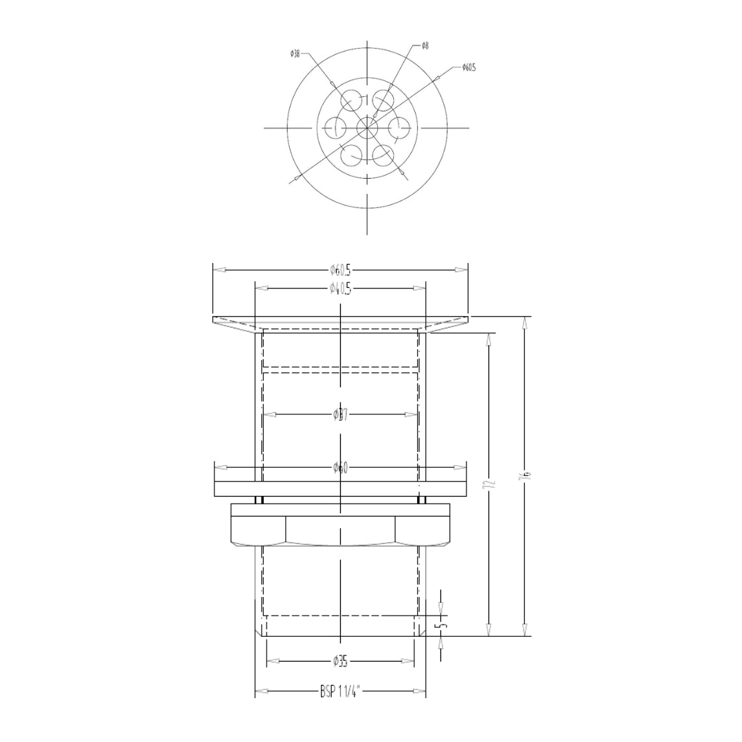 Hindware 1 inch Regular Waste Coupling F850002 - Chrome