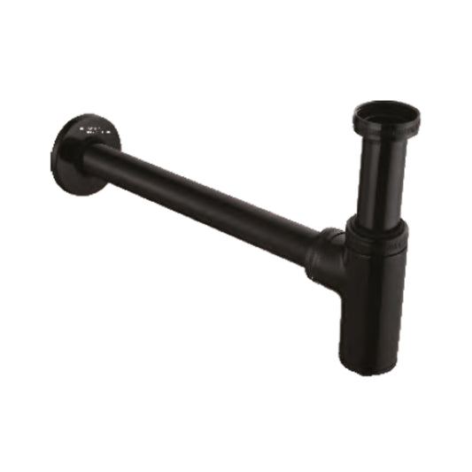 Hindware 12 Inch Bottle Trap Edge F850004GRT - Black Chrome