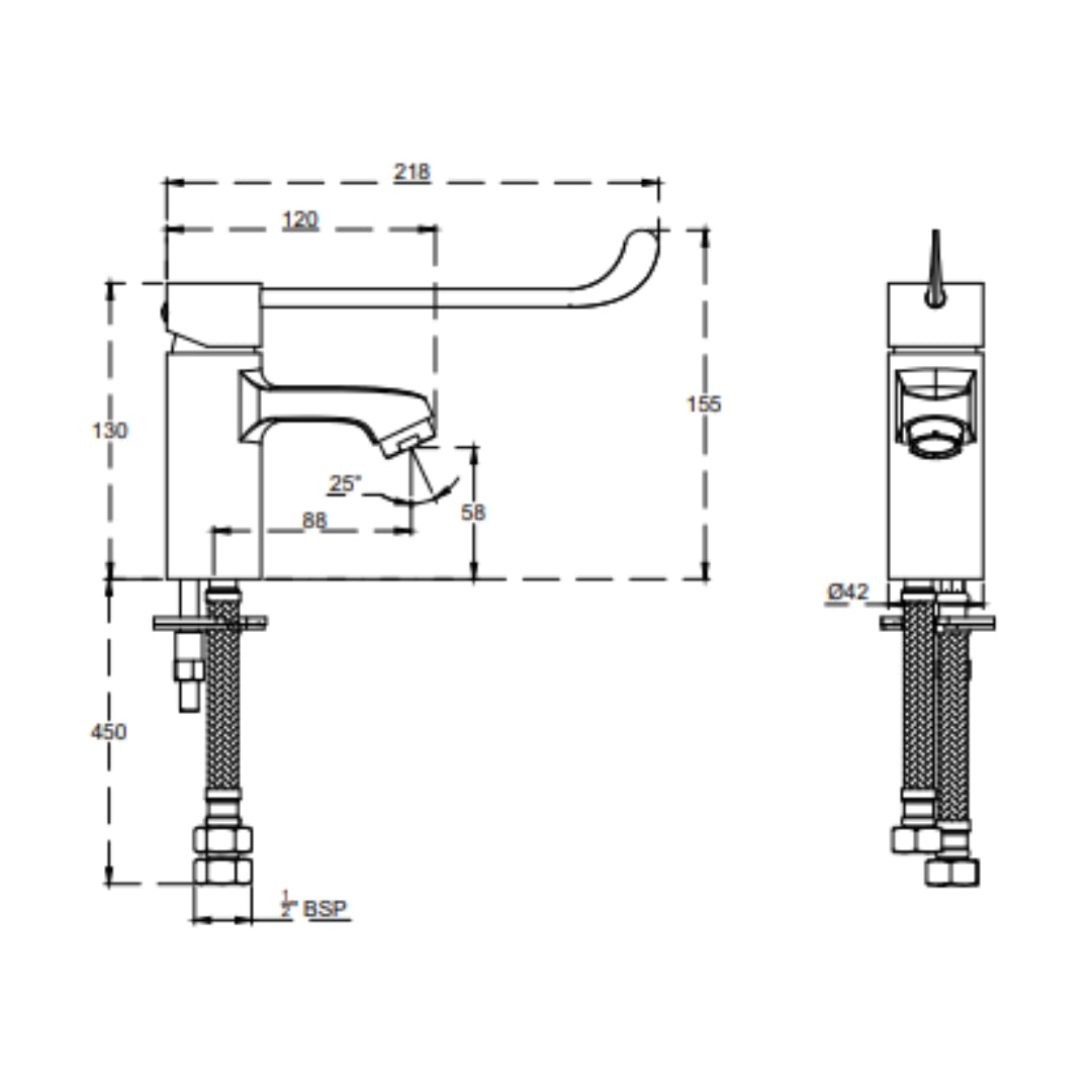 Cera Table Mounted Regular Basin Mixer Aquamatic F9030453 - Chrome