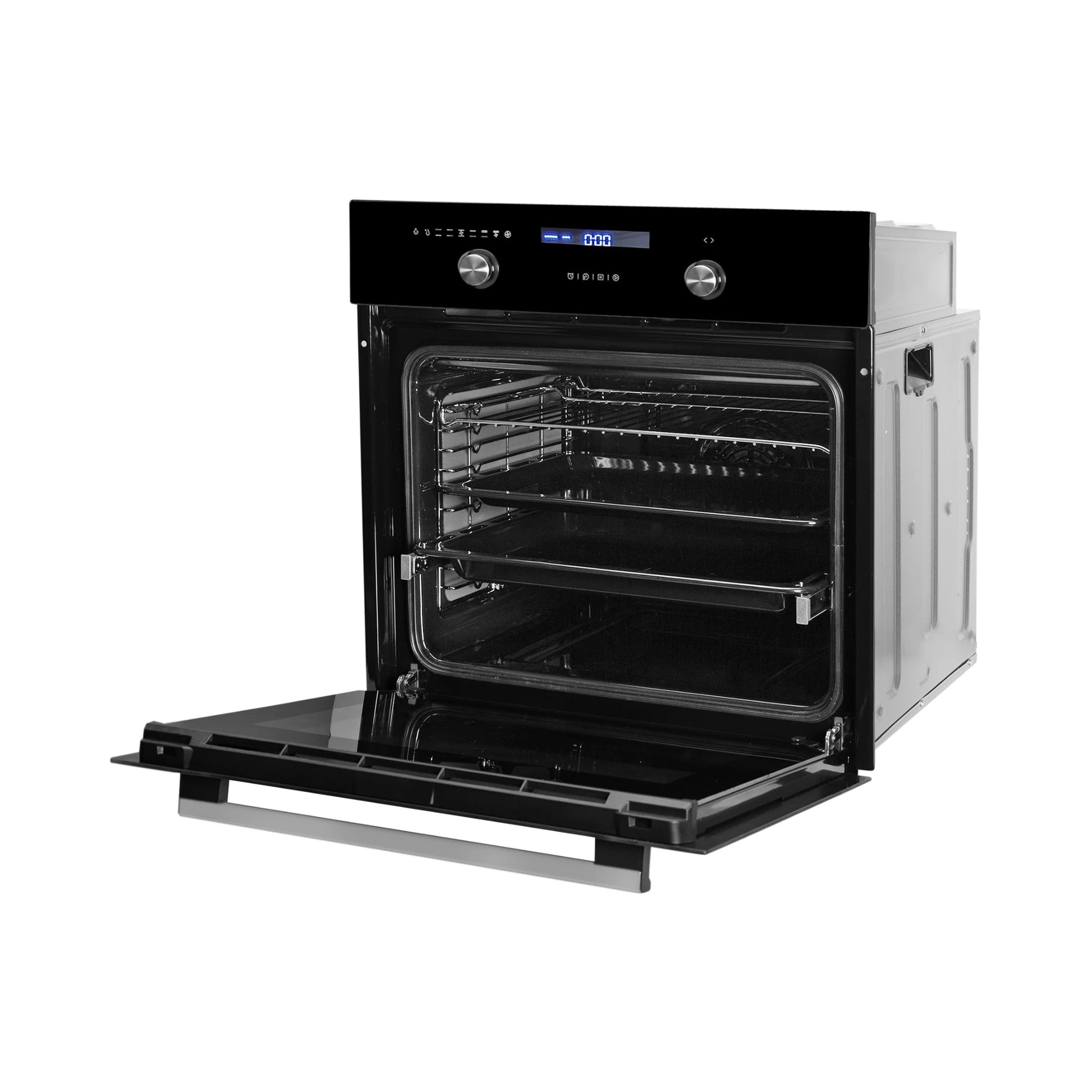 Faber Built In Oven FBIO 75L 9F BK + Faber Built-In Microwave FBI MWO 20 SG BK + Faber 75 cm Wall Mounted Chimney Gen-I Series DAZZLE BLDC FL HC BK 75 + Faber 75 cm 3 Burner Hob Bella Series BELLA HT 753 BR AI + Faber Free Standing Dishwasher FFSD 6PR 12S NEO BK with 12 Place Settings