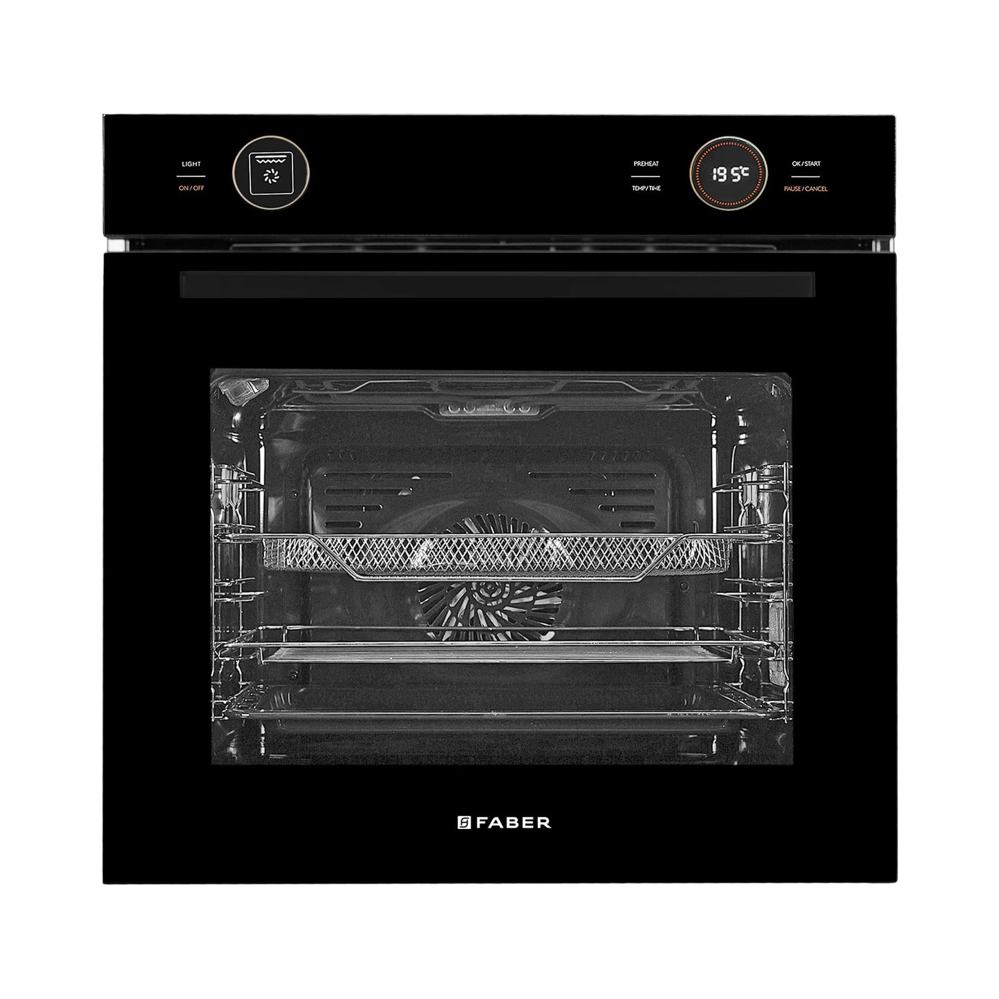 Faber Built In Oven FBIO 81L 10F DIGI BK + Faber Built-In Microwave FBI MWO 25 SG