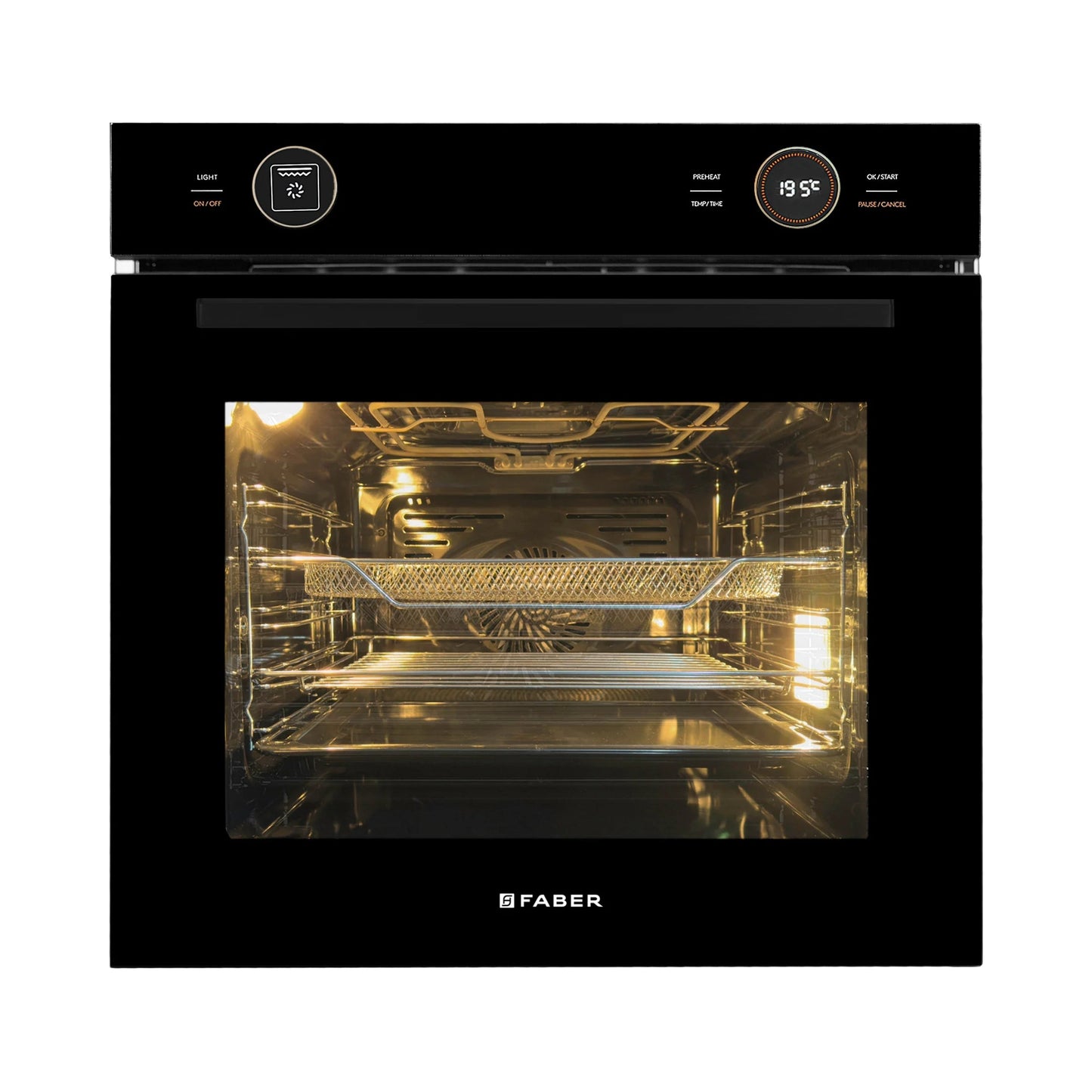 Faber Built In Oven FBIO 81L 10F DIGI BK + Faber Built-In Microwave FBI MWO 25 SG