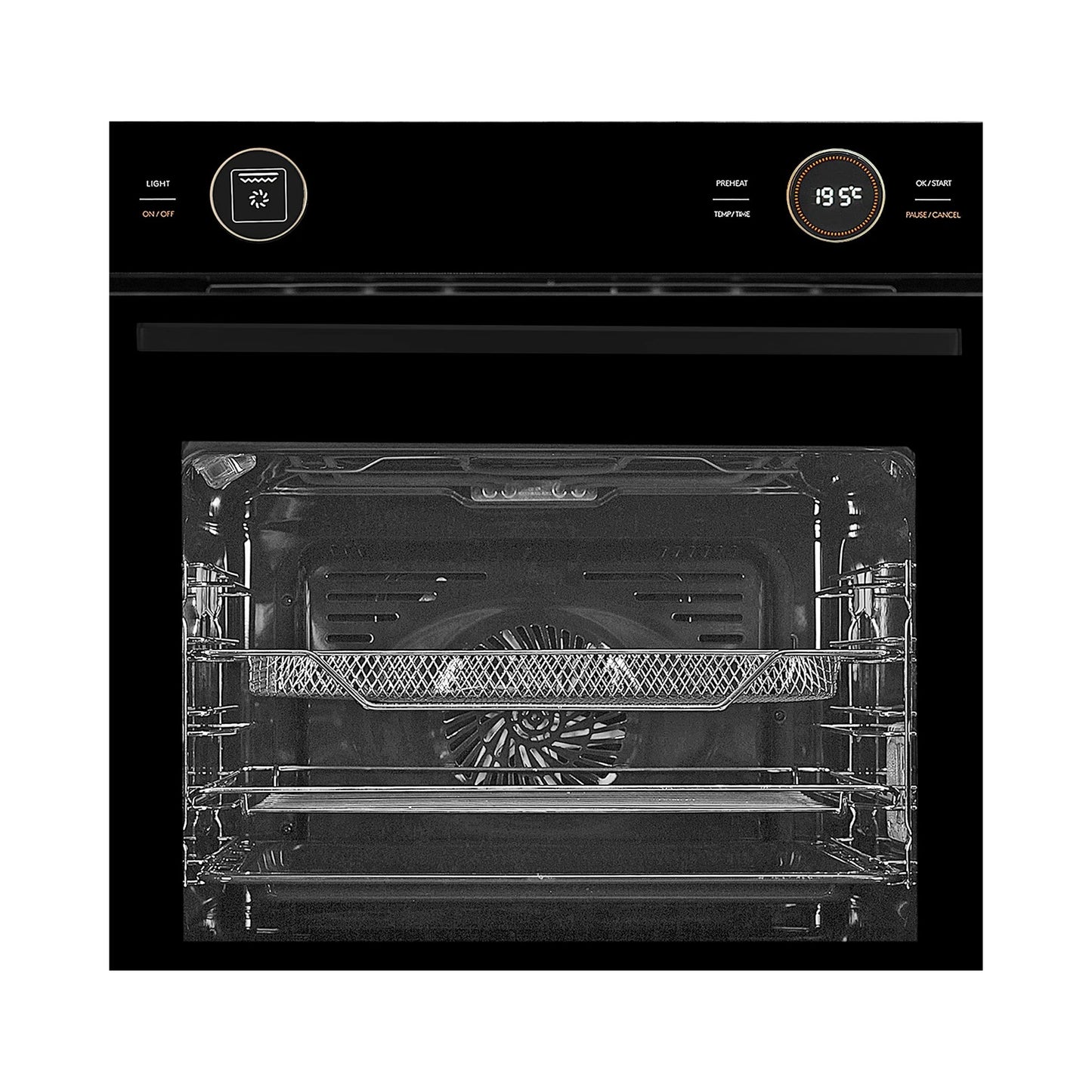 Faber Built In Oven FBIO 81L 10F DIGI BK + Faber Built-In Microwave FBI MWO 25 SG + Faber 90 cm Wall Mounted Chimney Gen-I Series COMET BLDC FL HC BK 90 + Faber 90 cm 4 Burner Hob Bella Series BELLA HT 904 BR AI FFD