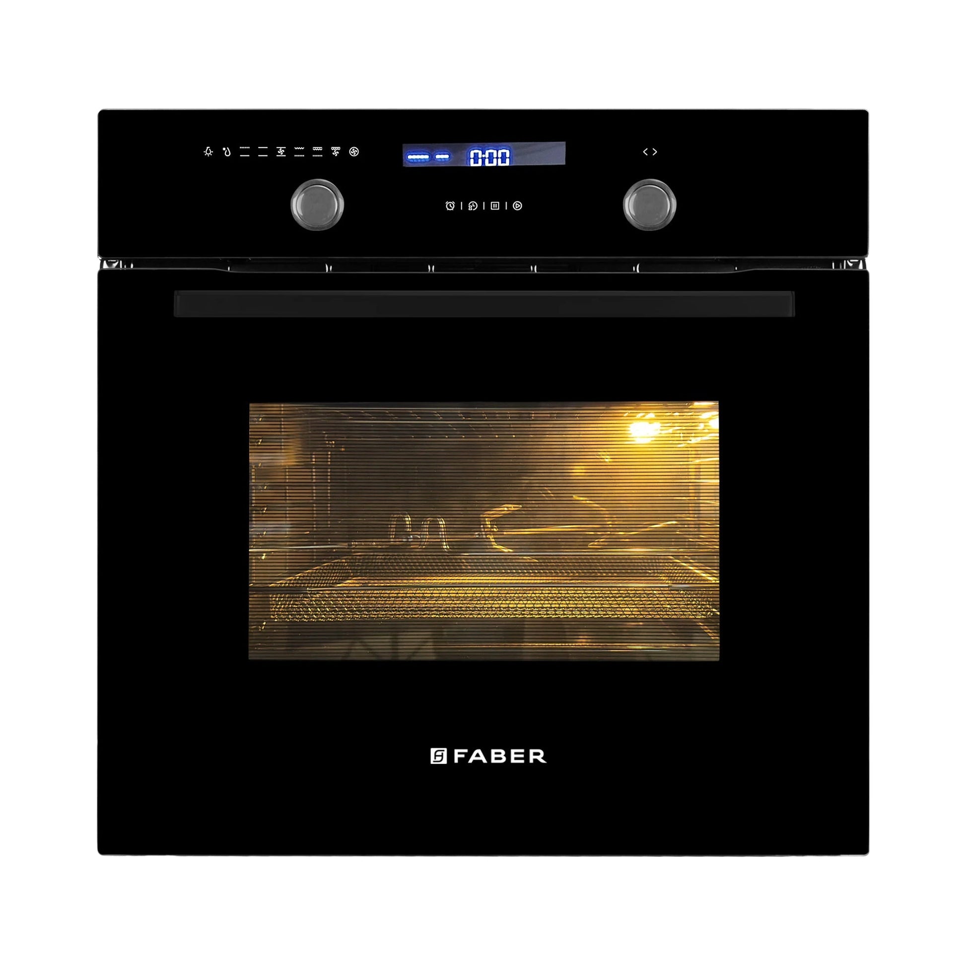 Faber Built In Oven FBIO 82L 11F AF BK + Faber Built-In Microwave FBI MWO 25 SG + Faber 60 cm Wall Mounted Chimney Gen-I Series COMET BLDC FL HC BK 60 + Faber 70 cm 4 Burner Hob Bella Series BELLA HT 704 BR AI + Faber Built In Dishwasher FBID 8PR 14S with 14 Place Settings