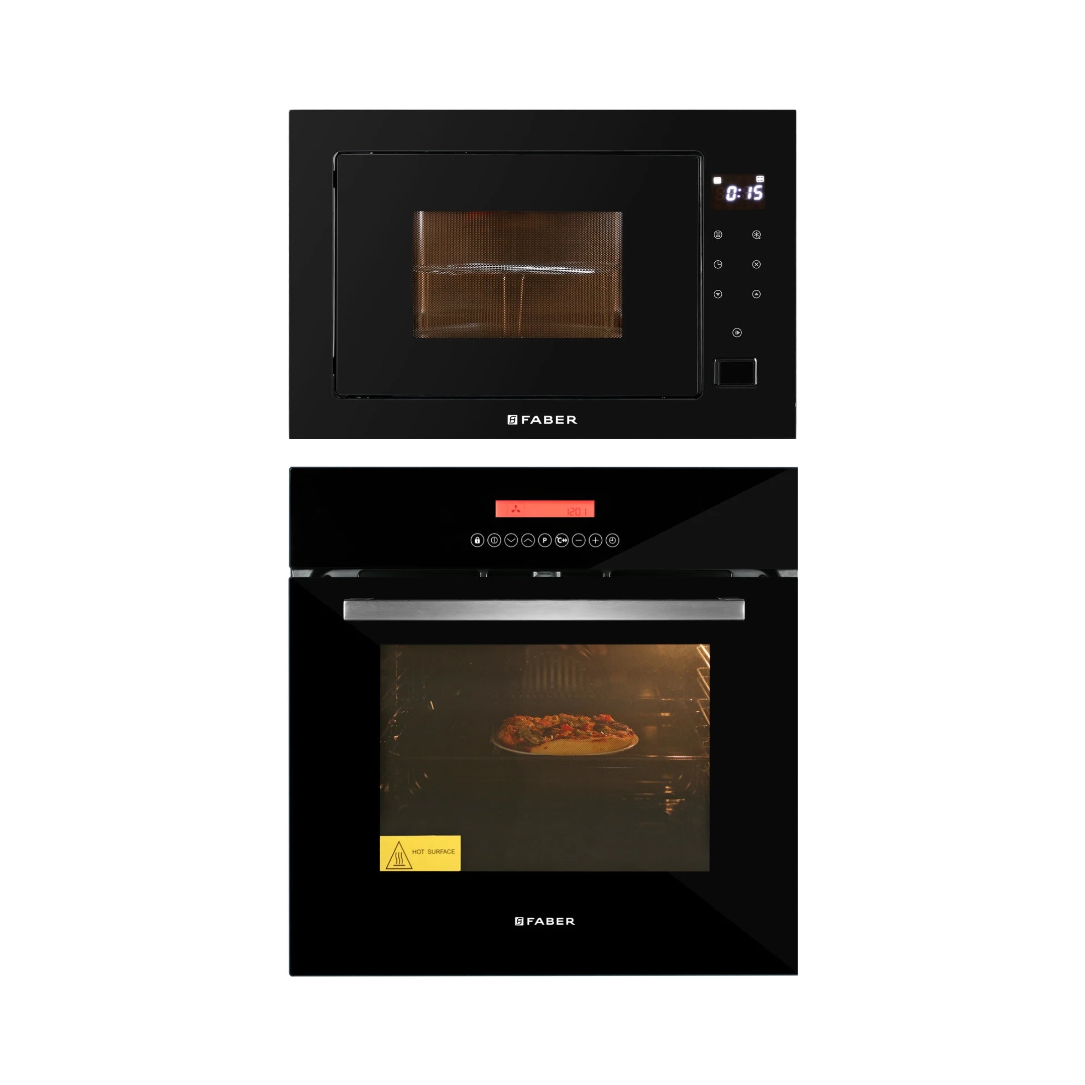 Faber Built In Oven FBIO 67L 10F GLB + Faber Built-In Microwave FBI MWO 25 SG