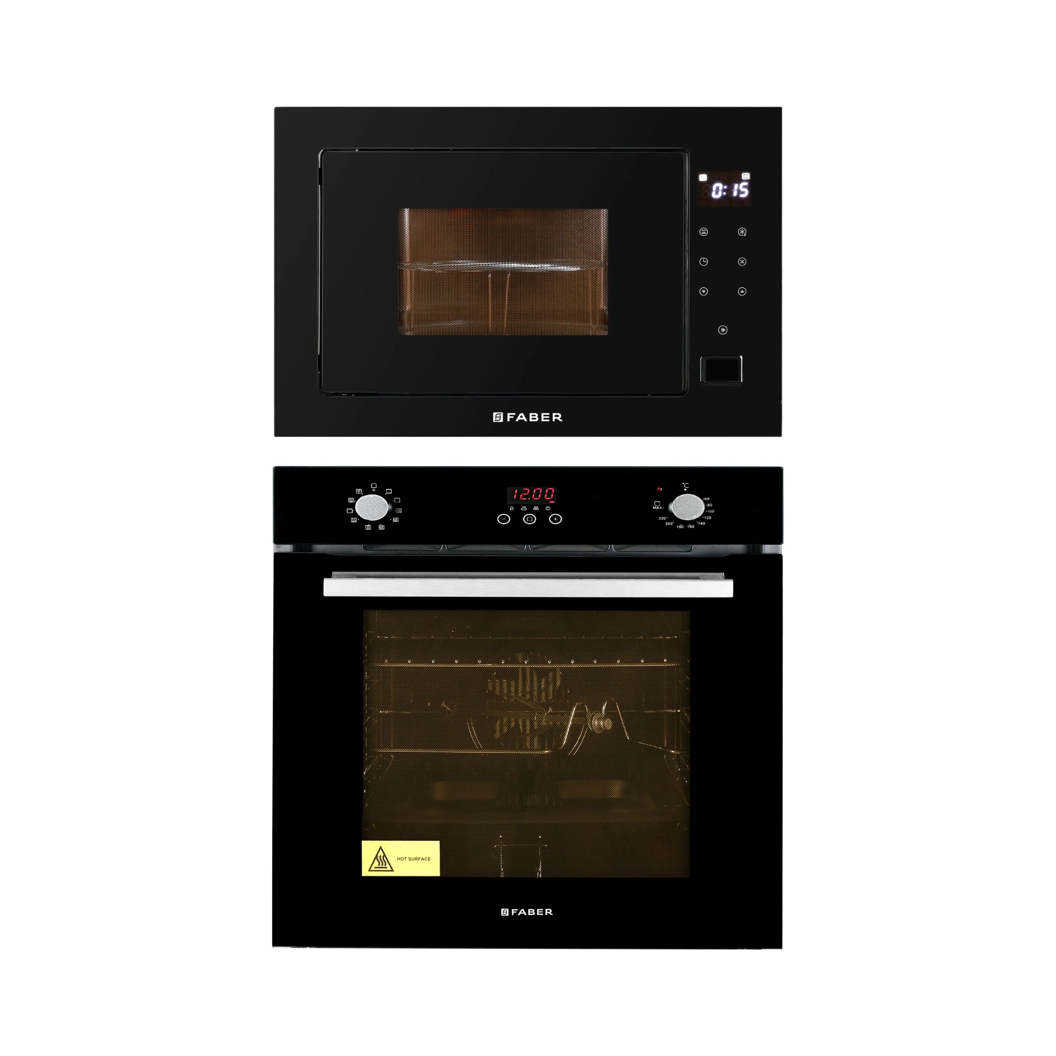 Faber Built In Oven with Steam Assist FBIO 80L 10F GLM WITH STEAMER + Faber Built-In Microwave FBI MWO 25 SG