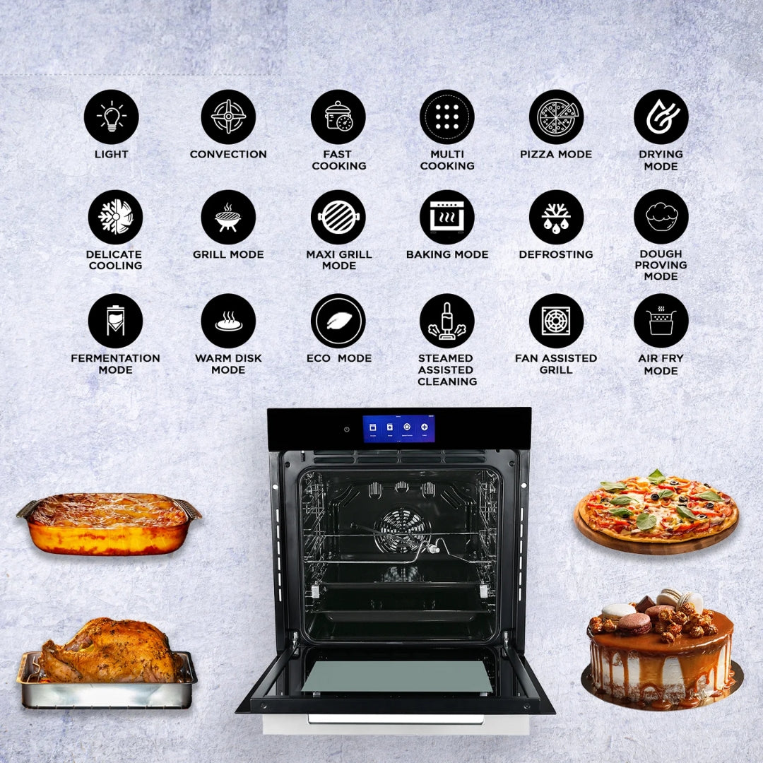 Faber Built In Oven With Air Fryer FBIO 83L 18F TFT BK N + Faber Built-In Convection Microwave FBI MWO 34 CGS BK