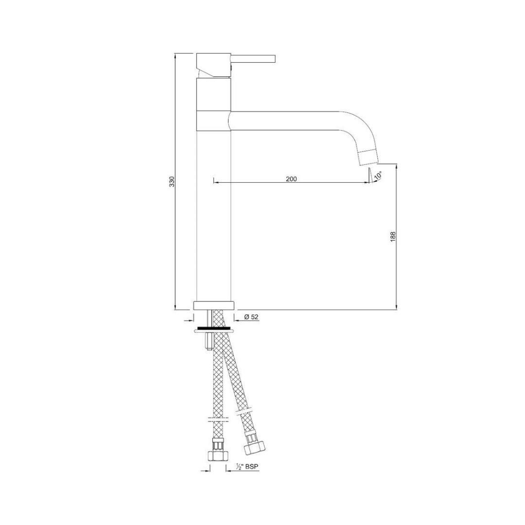 Jaquar Table Mounted Regular Kitchen Sink Mixer Florentine FLR-5009B with Swinging Spout in Chrome Finish