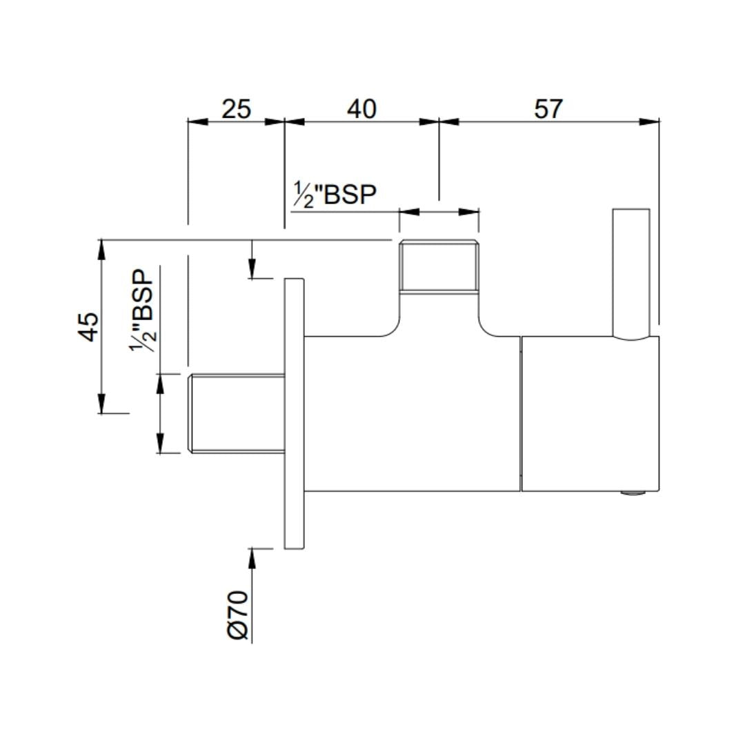 Jaquar Basin Area Angle Valve Florentine FLR-CHR-5053N - Chrome
