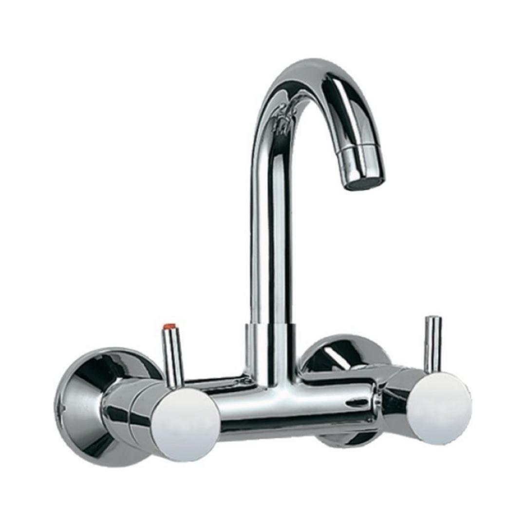 Jaquar Wall Mounted Regular Kitchen Sink Mixer Florentine FLR-5309N with Swinging Spout in Chrome Finish