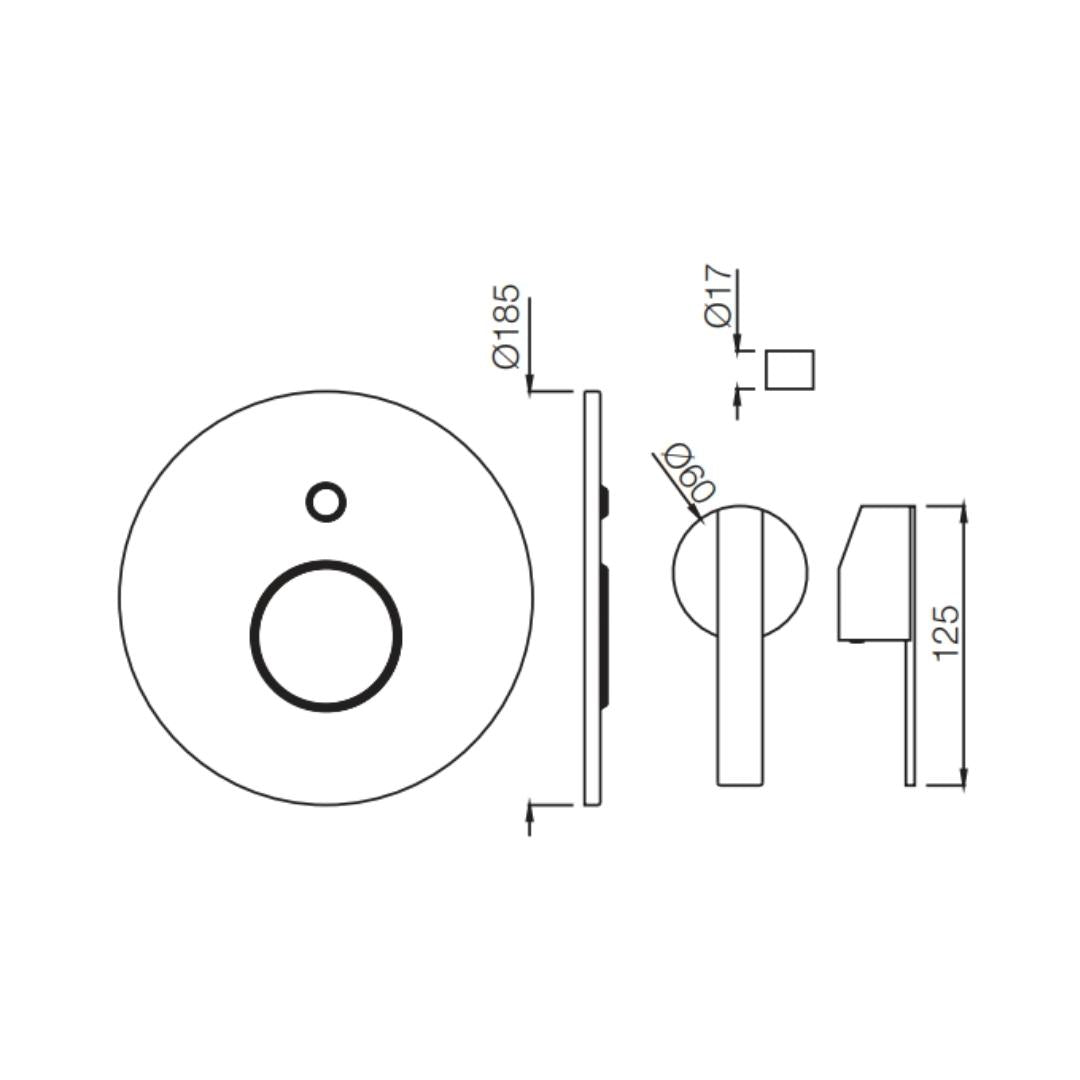 Jaquar 2 Way Diverter Fonte FON-CHR-40079NK High Flow - Chrome Finish