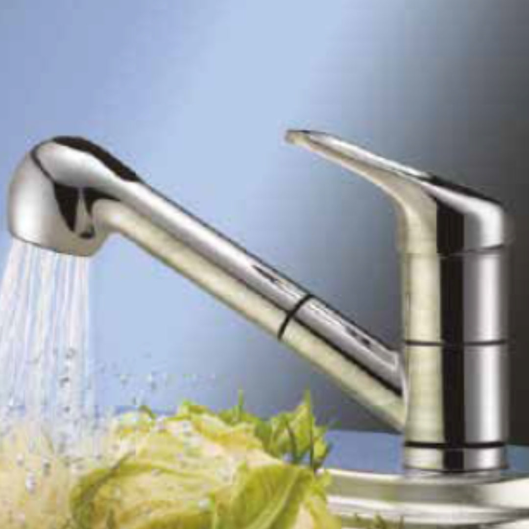 Franke Table Mounted Pull-Out Kitchen Sink Mixer NOVARA PLUS SPRAY TOP RMD-891 with Extractable Hand Shower Spout in Chrome Finish