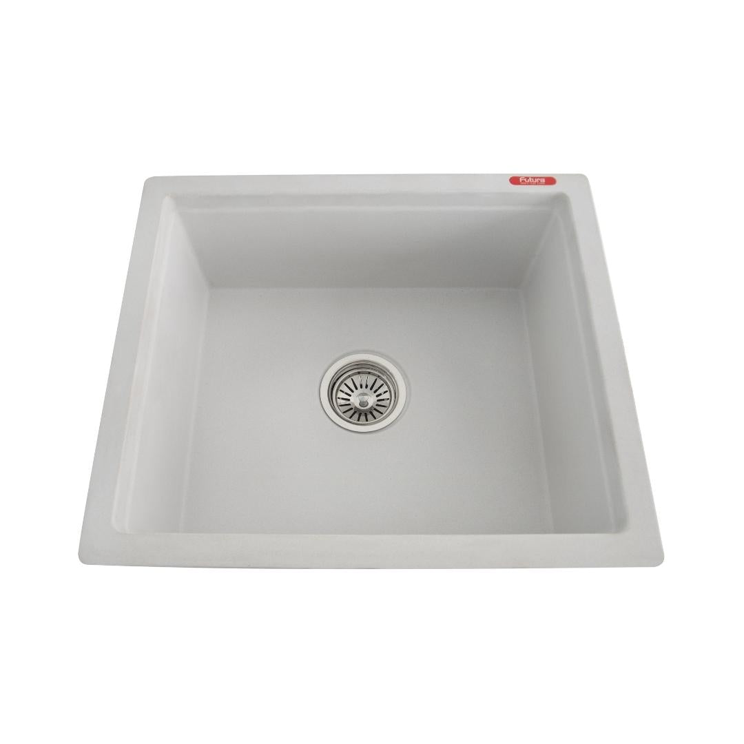Futura Quartz Sink Natural Quartz Series FS 1816 NQ ( 18 x 16 inches ) - White