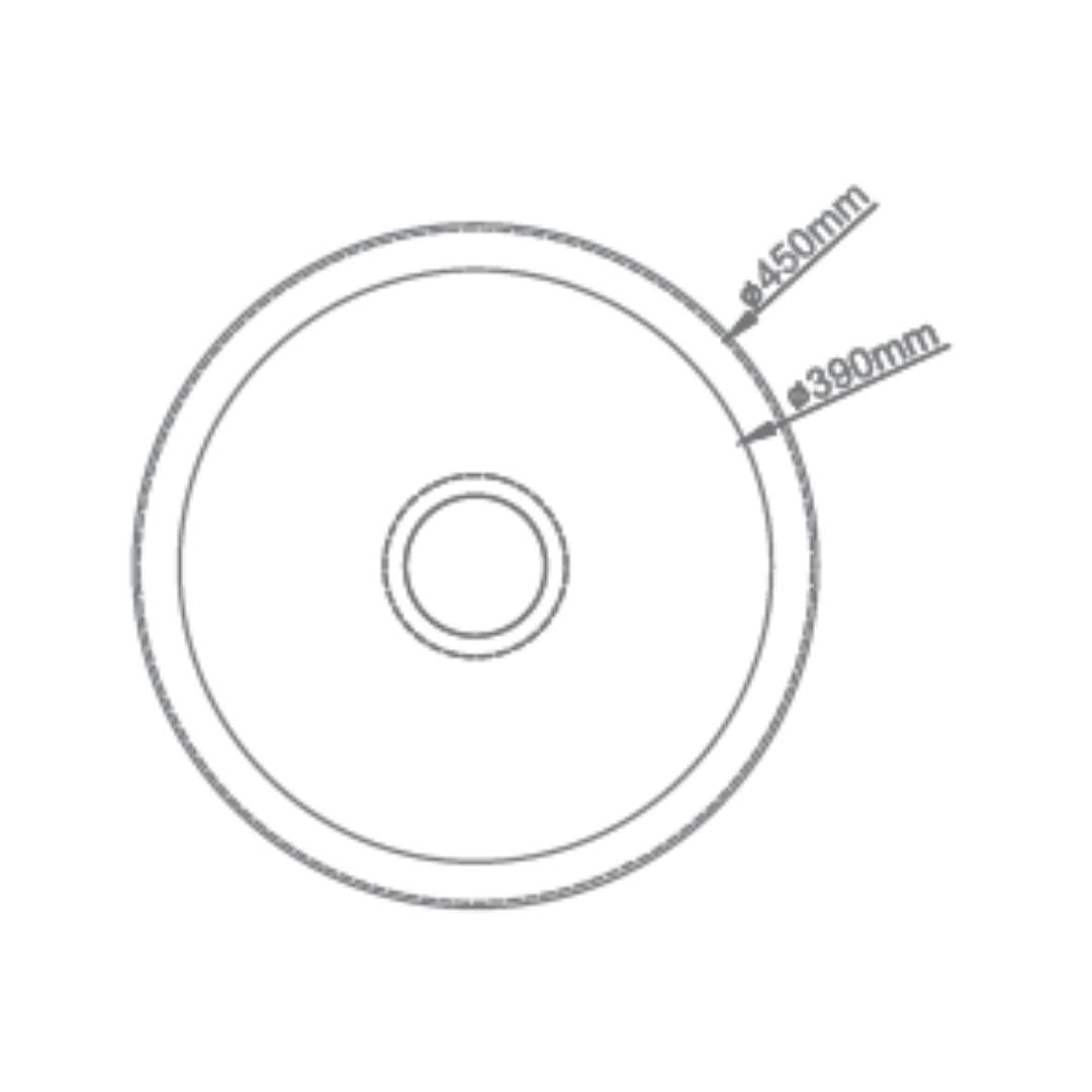 Futura Stainless Steel Sink Dura Series DURA ROUND BOWL FS 1818 R 18 X 18 ( 18 x 18 inches ) - Pearl