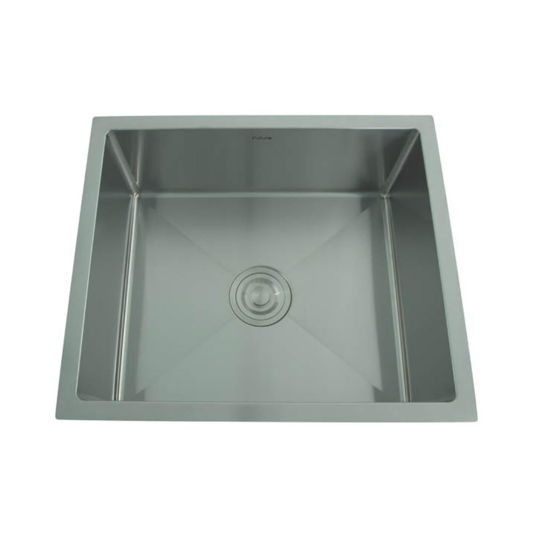 Futura Stainless Steel Sink Hand Carved Series SINGLE BOWL FS 2118 HM 21 X 18 ( 21 x 18 inches ) - Brush