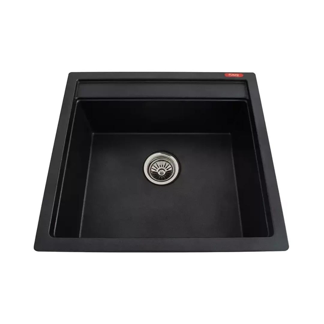 Futura Quartz Sink Natural Quartz Series FS 2220 NQ ( 22 x 20 inches ) - Black