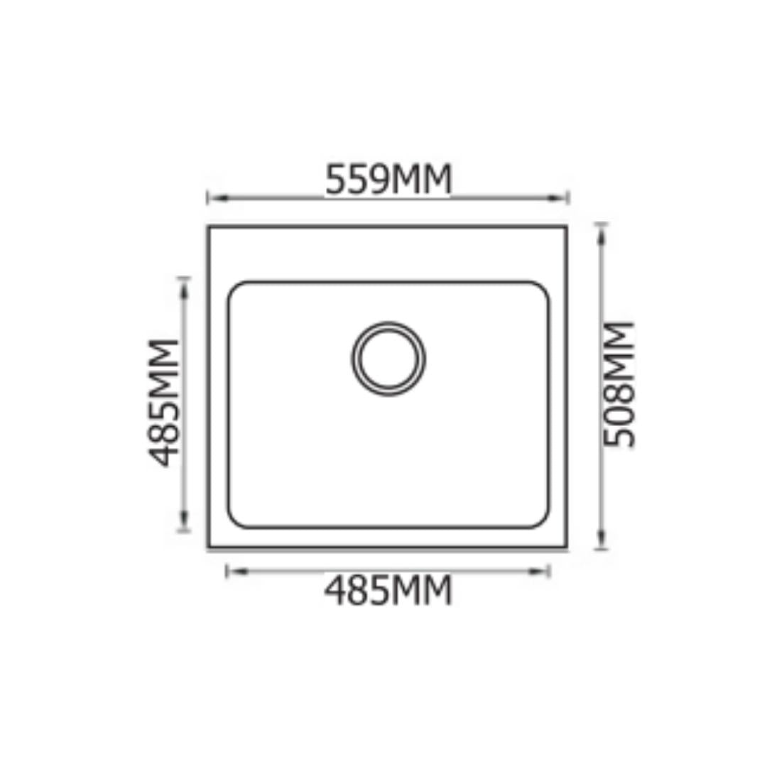 Futura Quartz Sink Natural Quartz Series FS 2220 NQ ( 22 x 20 inches ) - Black