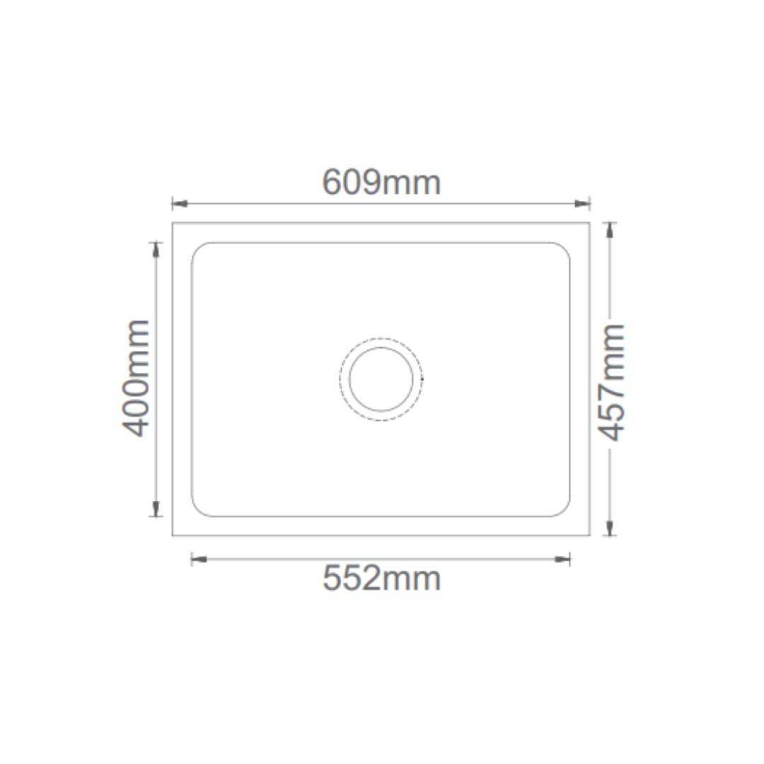 Futura Quartz Sink Natural Quartz Series FS 2418 NQ ( 24 x 18 inches ) - Wheat Spot