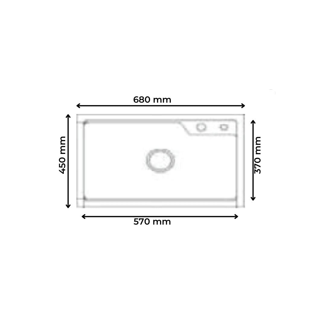 Futura Quartz Sink Natural Quartz Series FS 2718 NQ ( 27 x 18 inches ) - Black