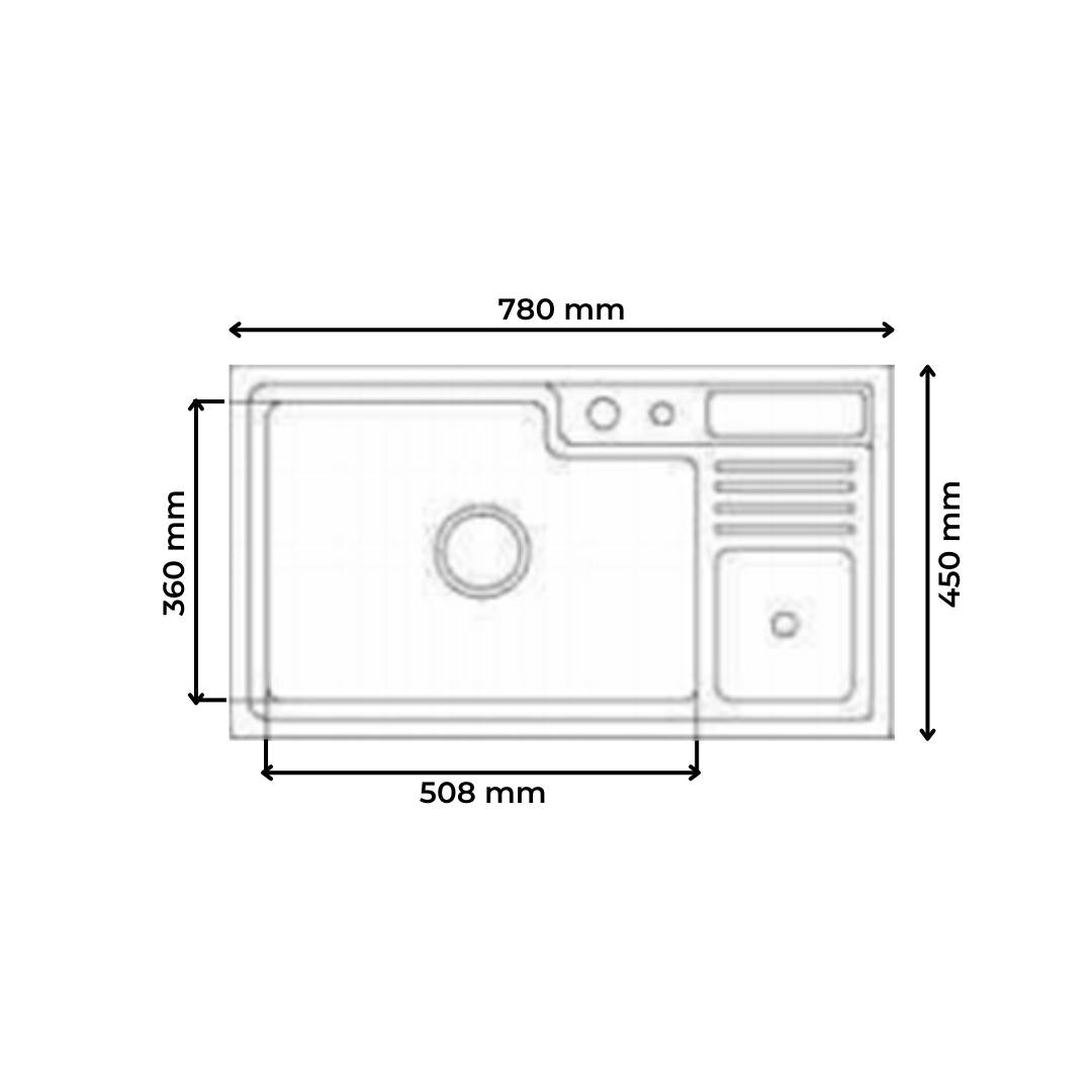 Futura Quartz Sink Natural Quartz Series FS 3118 NQ ( 31 x 18 inches ) - Light Grey
