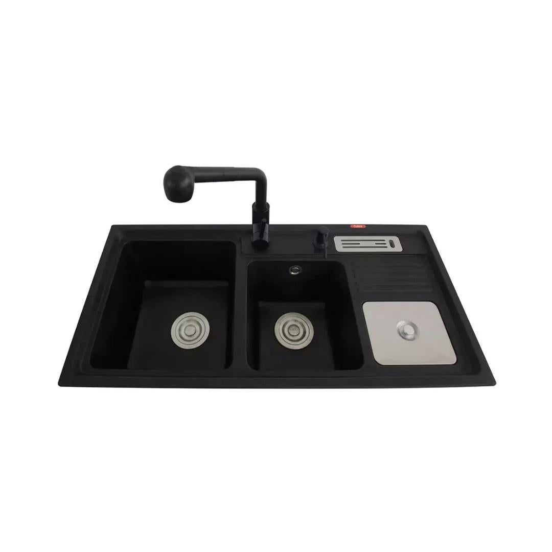 Futura Quartz Sink Natural Quartz Series FS 3718 NQ ( 36 x 18 inches ) - Black