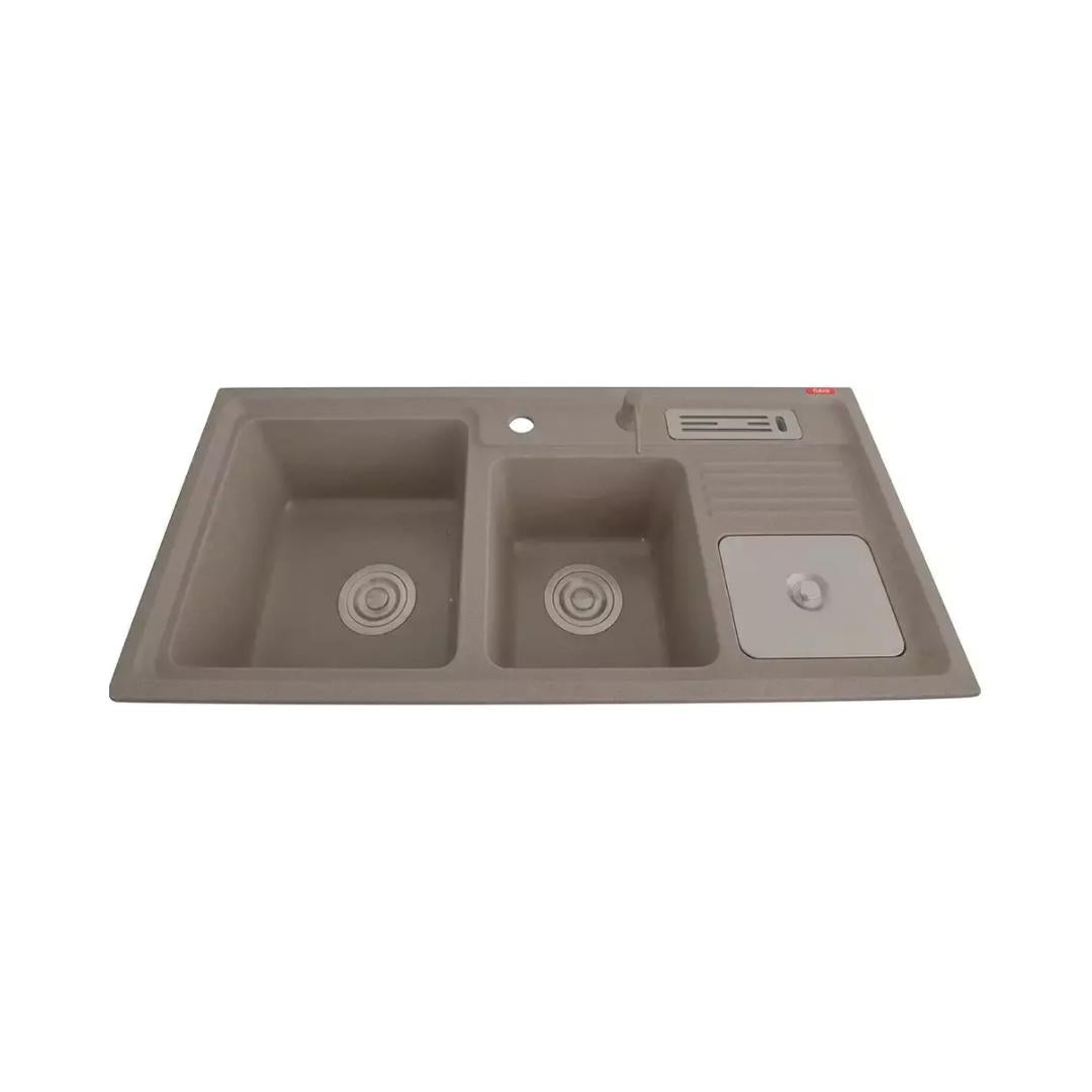 Futura Quartz Sink Natural Quartz Series FS 3718 NQ ( 36 x 18 inches ) - Light Grey