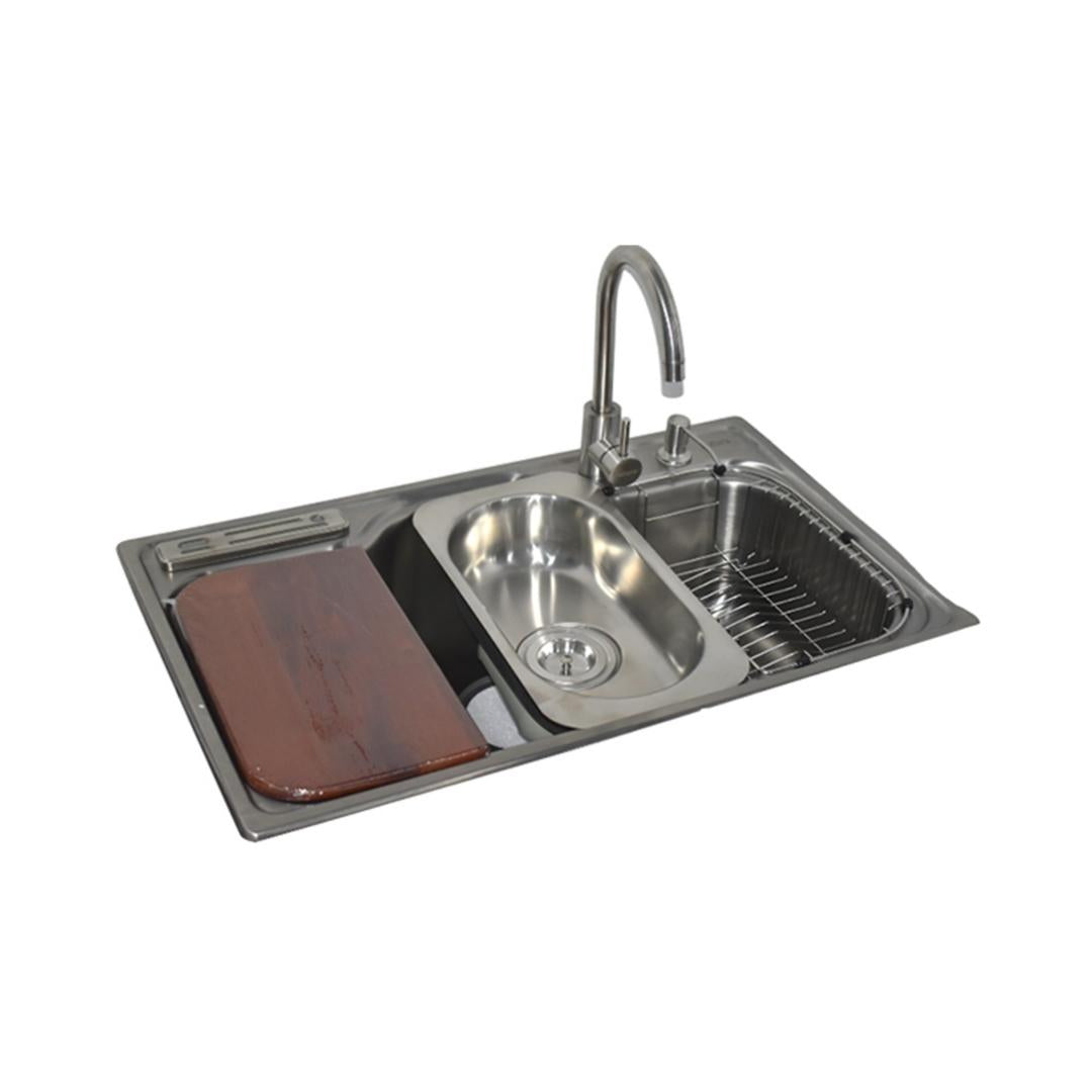 Futura Stainless Steel Sink Designer Series SINGLE BOWL FS 8050 ( 31 x 19 inches ) - Satin