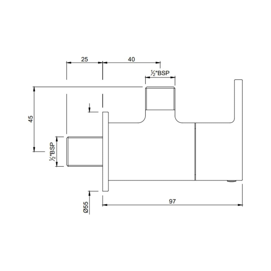 Jaquar Basin Area Angle Valve Fusion FUS-CHR-29053 - Chrome