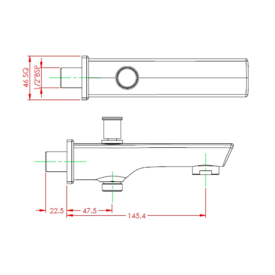 Parryware Wall Mounted Spout Euclid G2328A1 - Chrome
