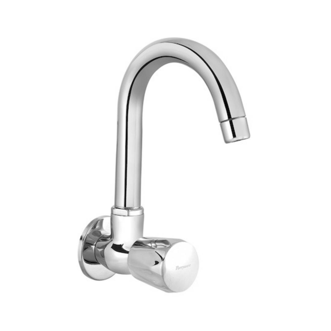 Parryware Wall Mounted Regular Kitchen Sink Tap Coral Pro G4621A1 with Swinging Spout in Chrome Finish