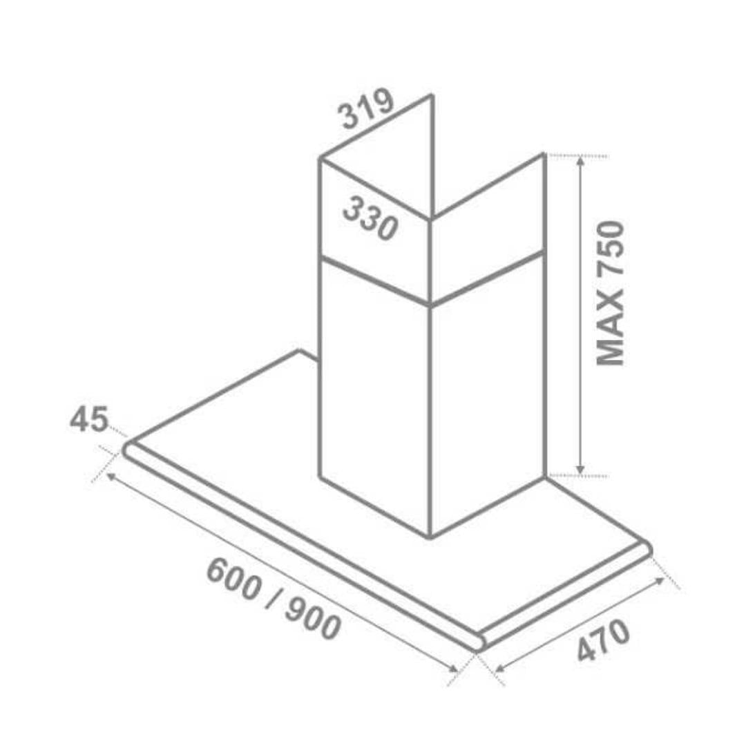 Elica 90 cm Island Chimney Decorative Series GALAXY ISLAND ETB PLUS LTW 90 NERO T4V LED