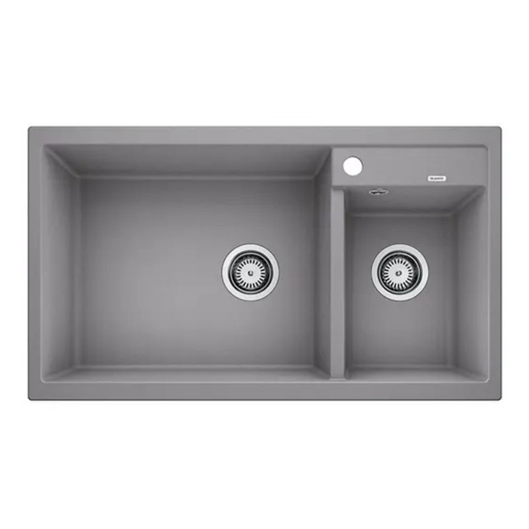 Hafele Silgranit Sink Blanco Metra BLANCO METRA 9 SILGRANIT ( 34 x 20 inches ) - Alu Metallic