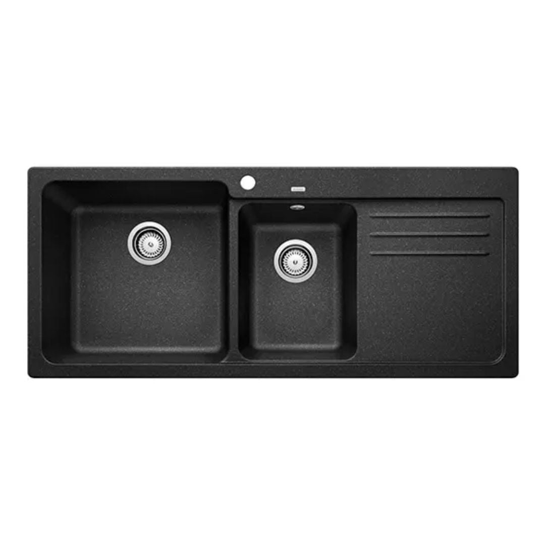 Hafele Silgranit Sink Blanco Naya BLANCO NAYA 8 S SILGRANIT ( 46 x 20 inches ) - Alu Metallic