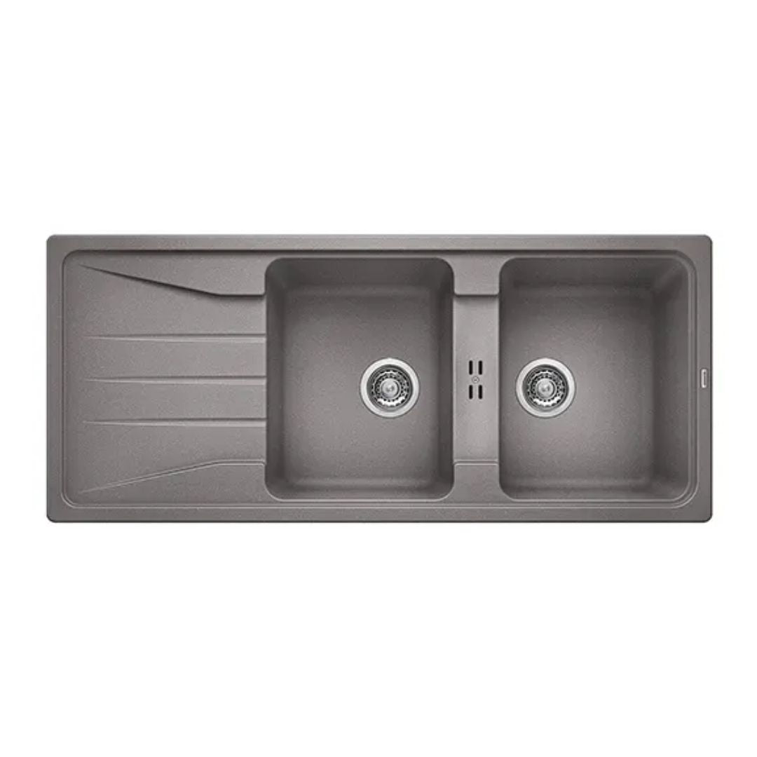 Hafele Silgranit Sink Blanco Sona BLANCO SONA 8 S SILGRANIT ( 46 x 20 inches )  -  Alu Metallic