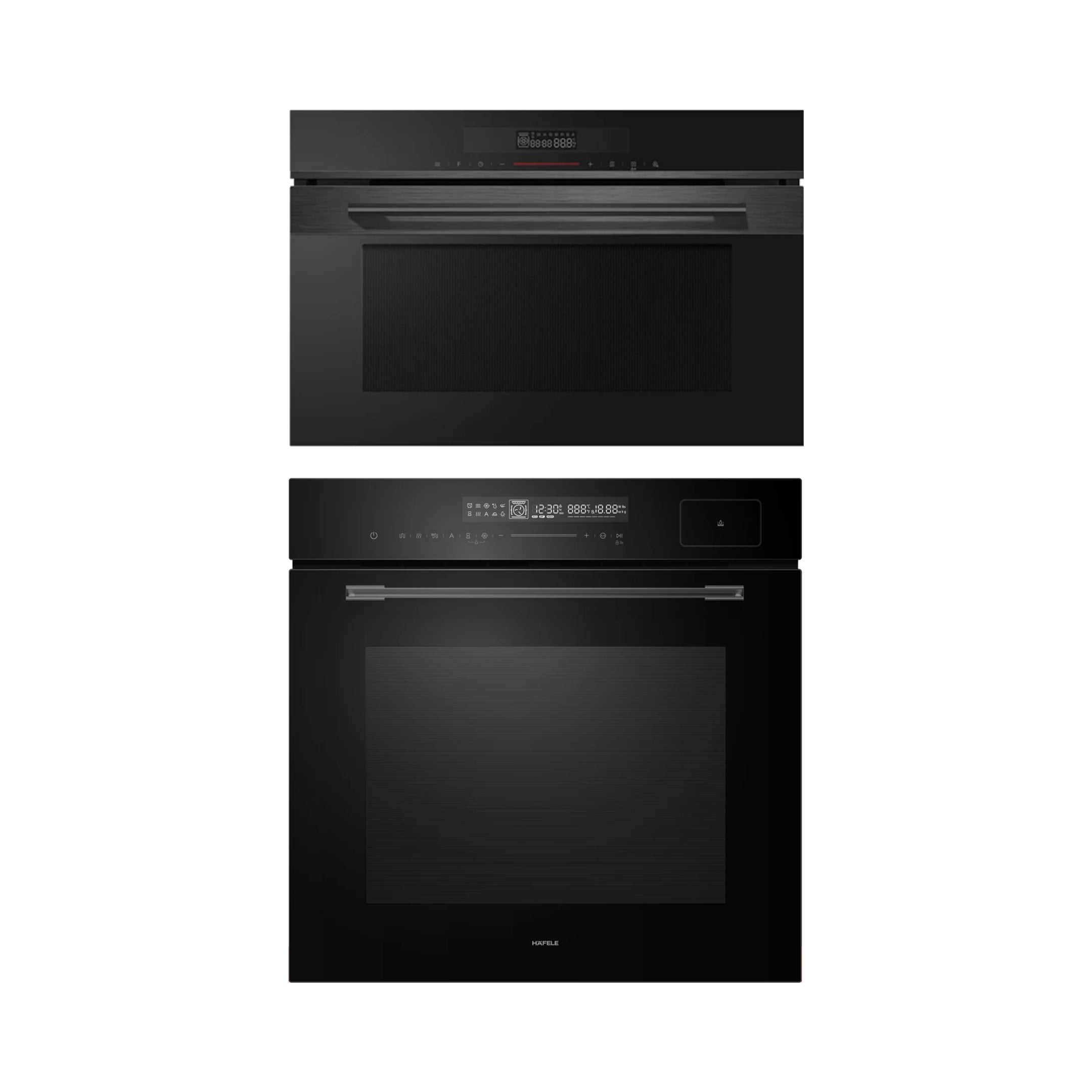 Hafele Built In Oven with Full Steam MIDORA FULL STEAM OVEN + Hafele Built-In Convection Microwave DIAMOND 34 MWO