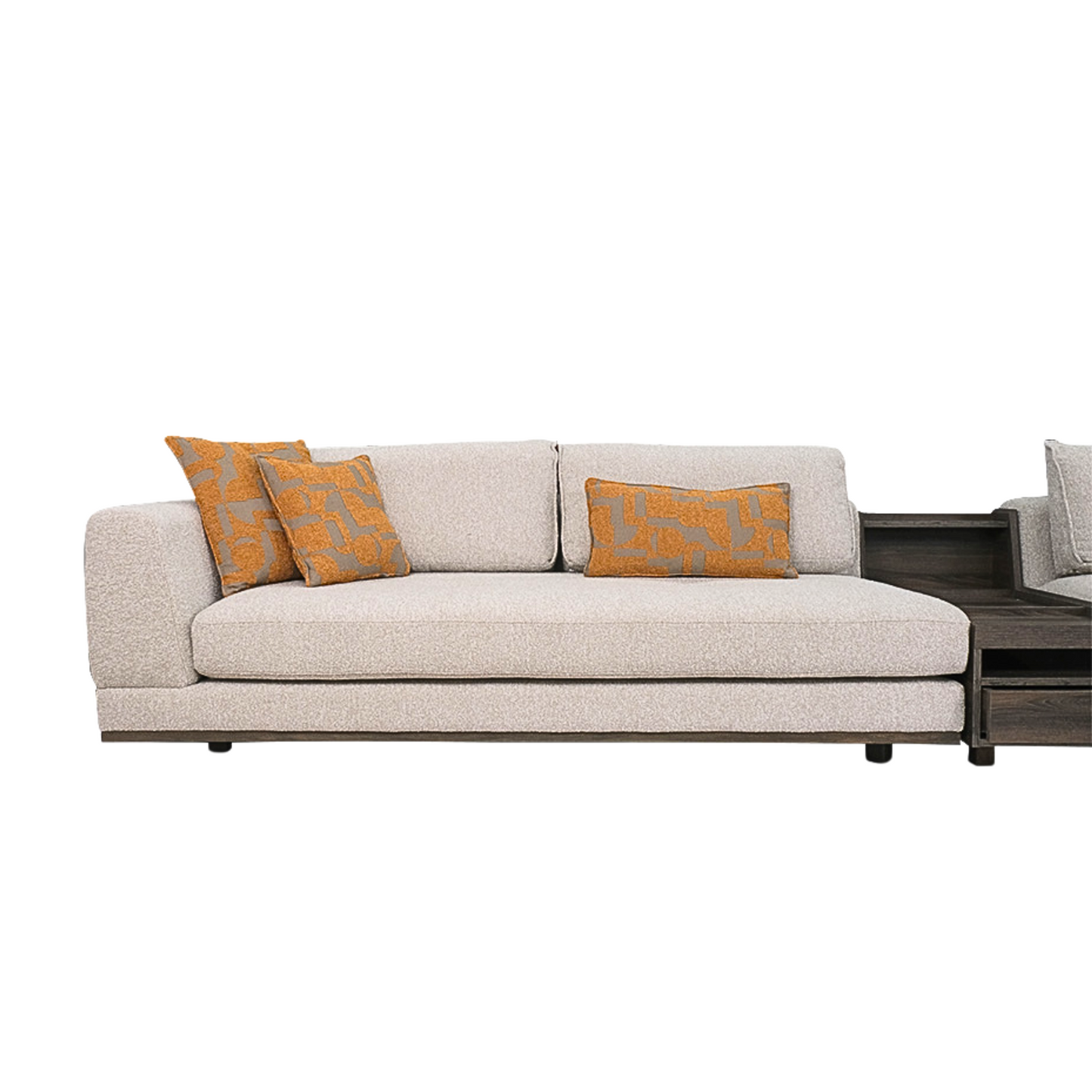 Aero 3 Seater Sofa with Chaise & Table