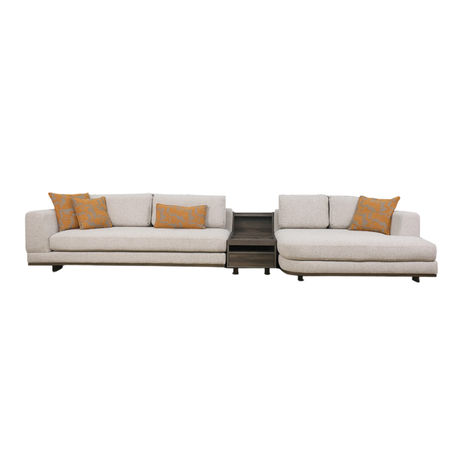 Aero 3 Seater Sofa with Chaise & Table