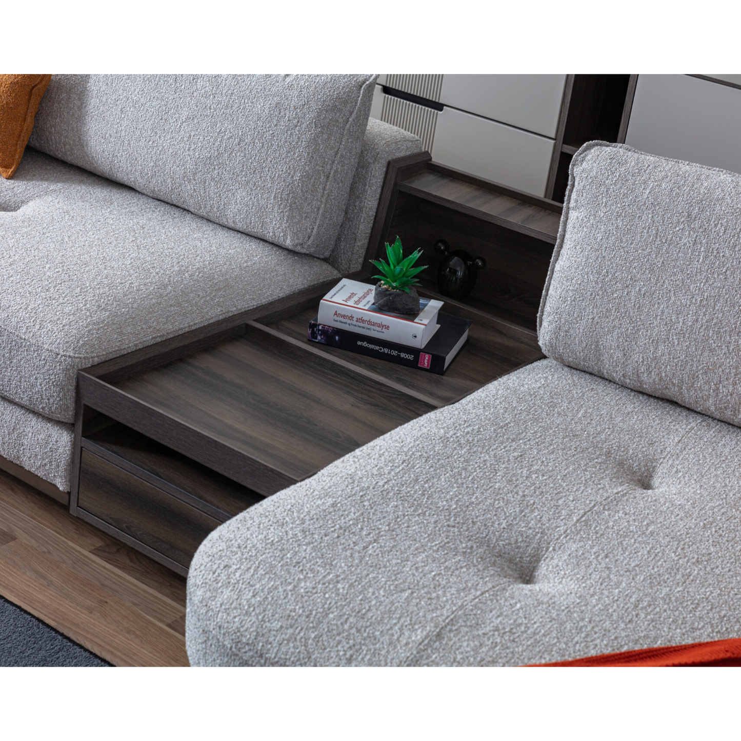 Aero 3 Seater Sofa with Chaise & Table