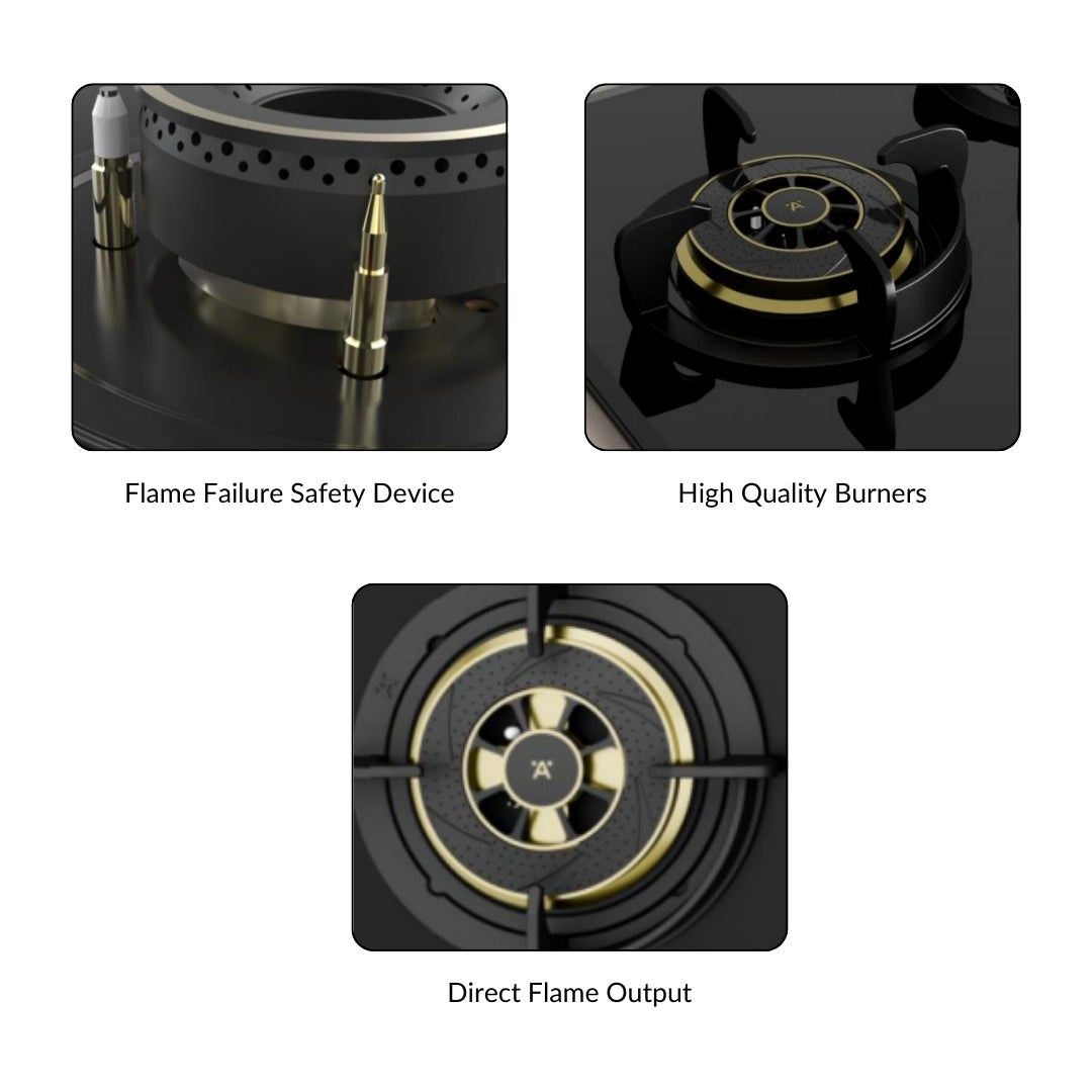 Hafele Built In Oven J70 BIO PLUS + Hafele Built-In Convection Microwave J34 MWO PLUS + Hafele 90 cm Wall Mounted Chimney TERESA T-90 BLDC + Hafele 86 cm 4 Burner Hob Altius Plus Series ALTIUS PLUS 490