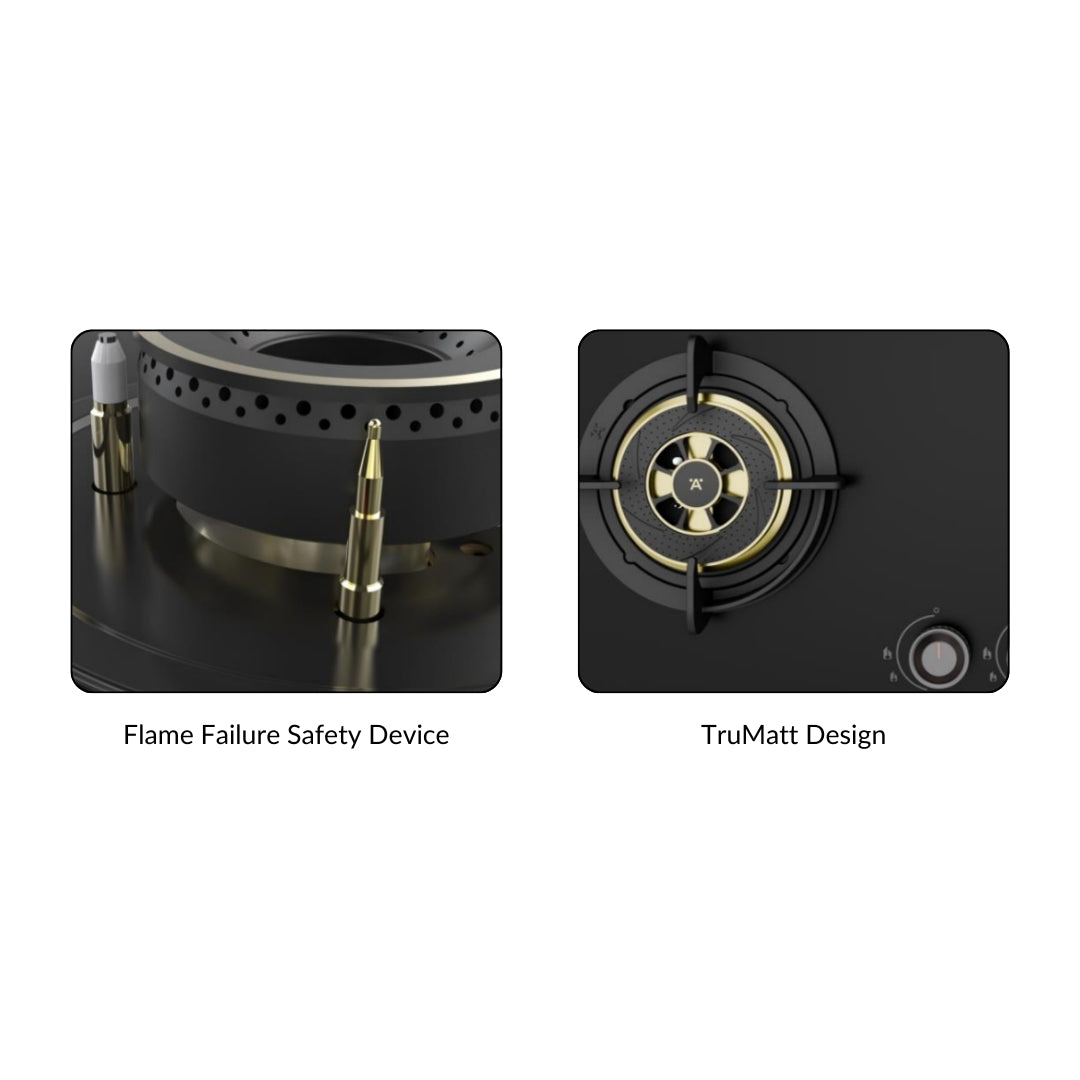 Hafele Built In Oven DIAMOND 77 BIO + Hafele Built-In Convection Microwave DIAMOND 34 MWO + Hafele 90 cm Wall Mounted Chimney TERESA NEO I-90 BLDC + Hafele 86 cm 4 Burner Hob Altius Plus Matt Series ALTIUS PLUS MATT GLASS 490