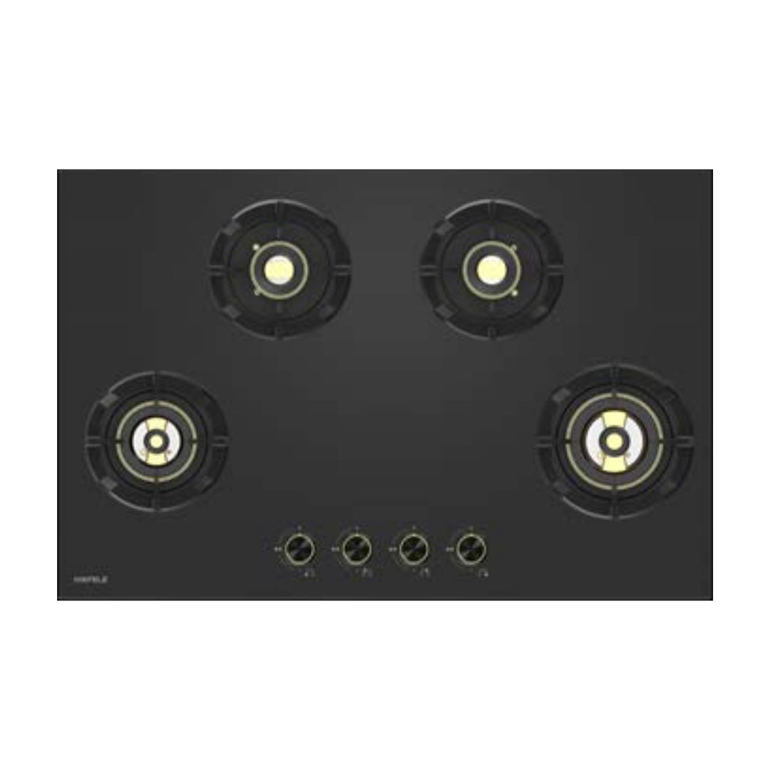 Hafele 90 cm Wall Mounted Chimney Essentia Series RENATA INCLINED 90 + Hafele 80 cm 4 Burner Hob Essentia Series AUGUSTA 480