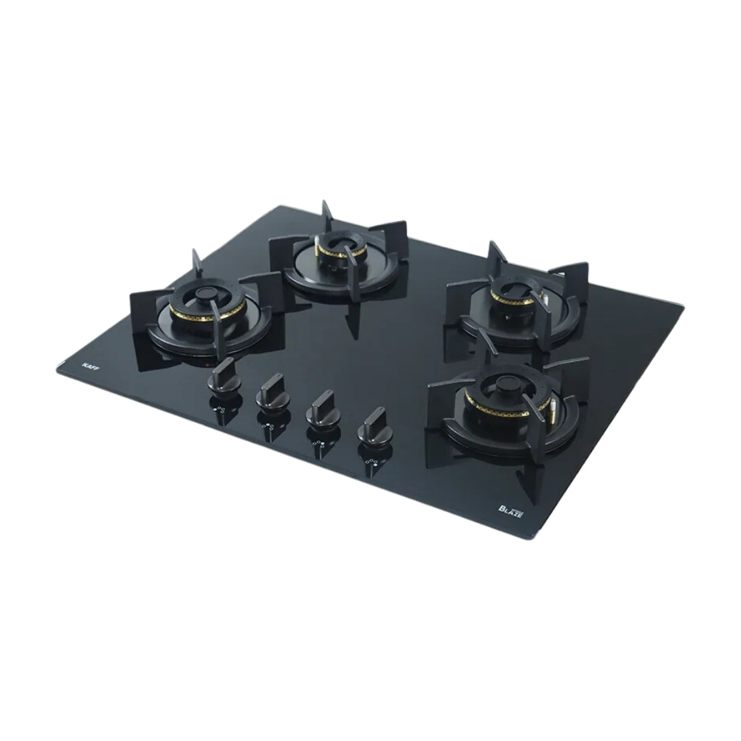 Kaff 60 cm Wall Mounted Chimney ASHPRO 60 DC - BLDC + Kaff 65 cm 4 Burner Hob Blaze Series BZ 654