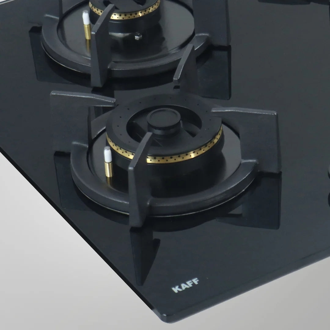 Kaff 60 cm Wall Mounted Chimney ASHPRO 60 DC - BLDC + Kaff 65 cm 4 Burner Hob Blaze Series BZ 654