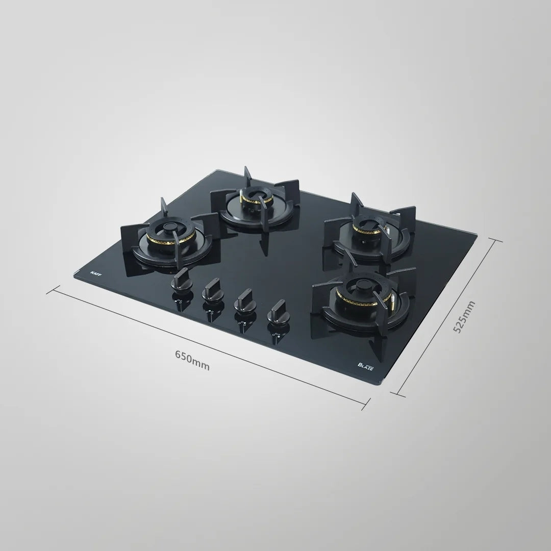 Kaff 60 cm Wall Mounted Chimney Premier Range MAINZ 60 DC - BLDC + Kaff 65 cm 4 Burner Hob Blaze Series BZ 654